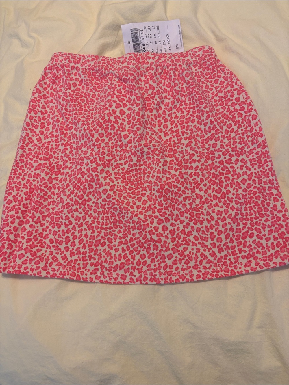Brandy Melville Pink Leopard mini Skirt one size NWT